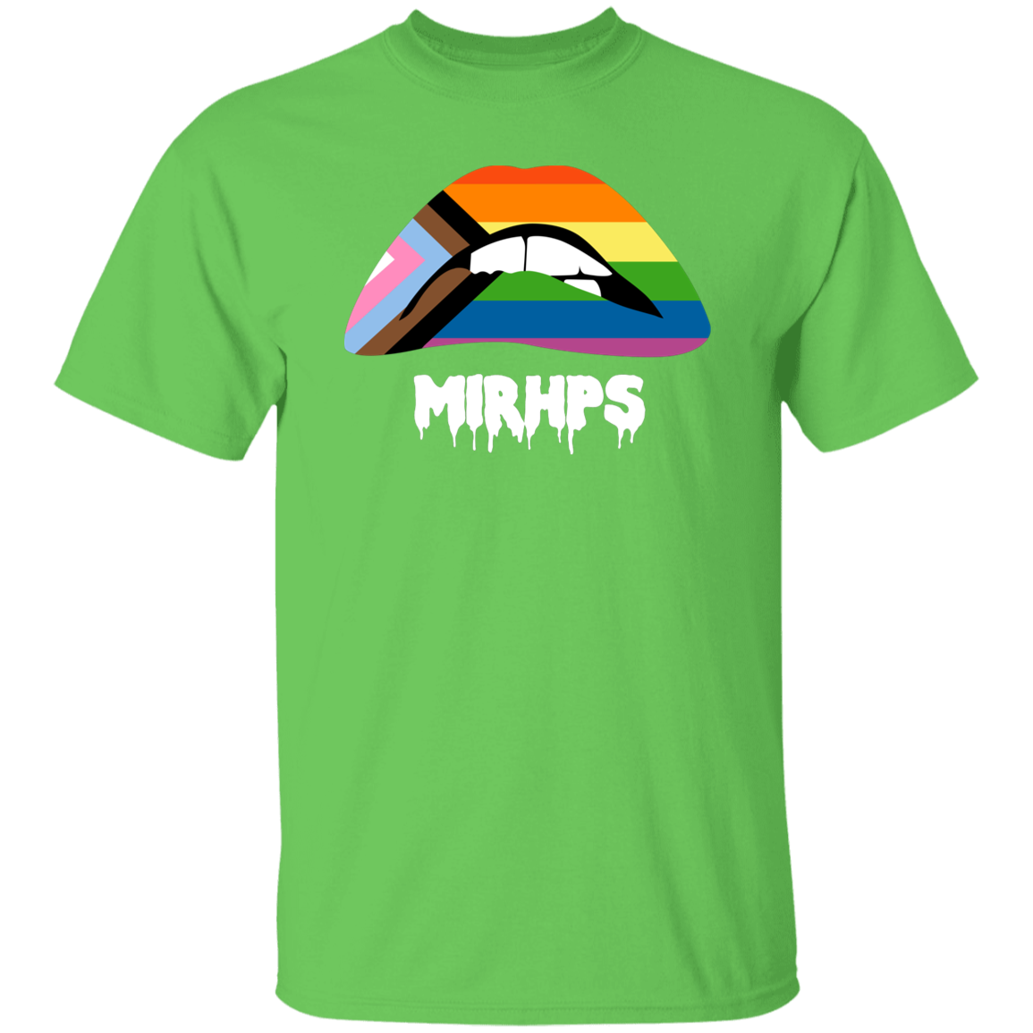 Lips Pride unisex tee white lettering MULTIPLE COLORS