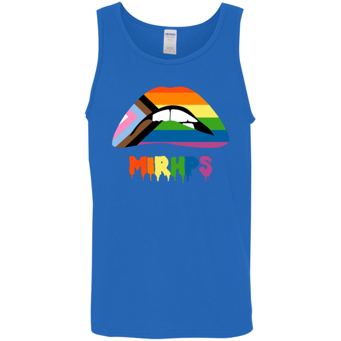 Pride Lips unisex tank rnbw lettering MULTIPLE COLORS