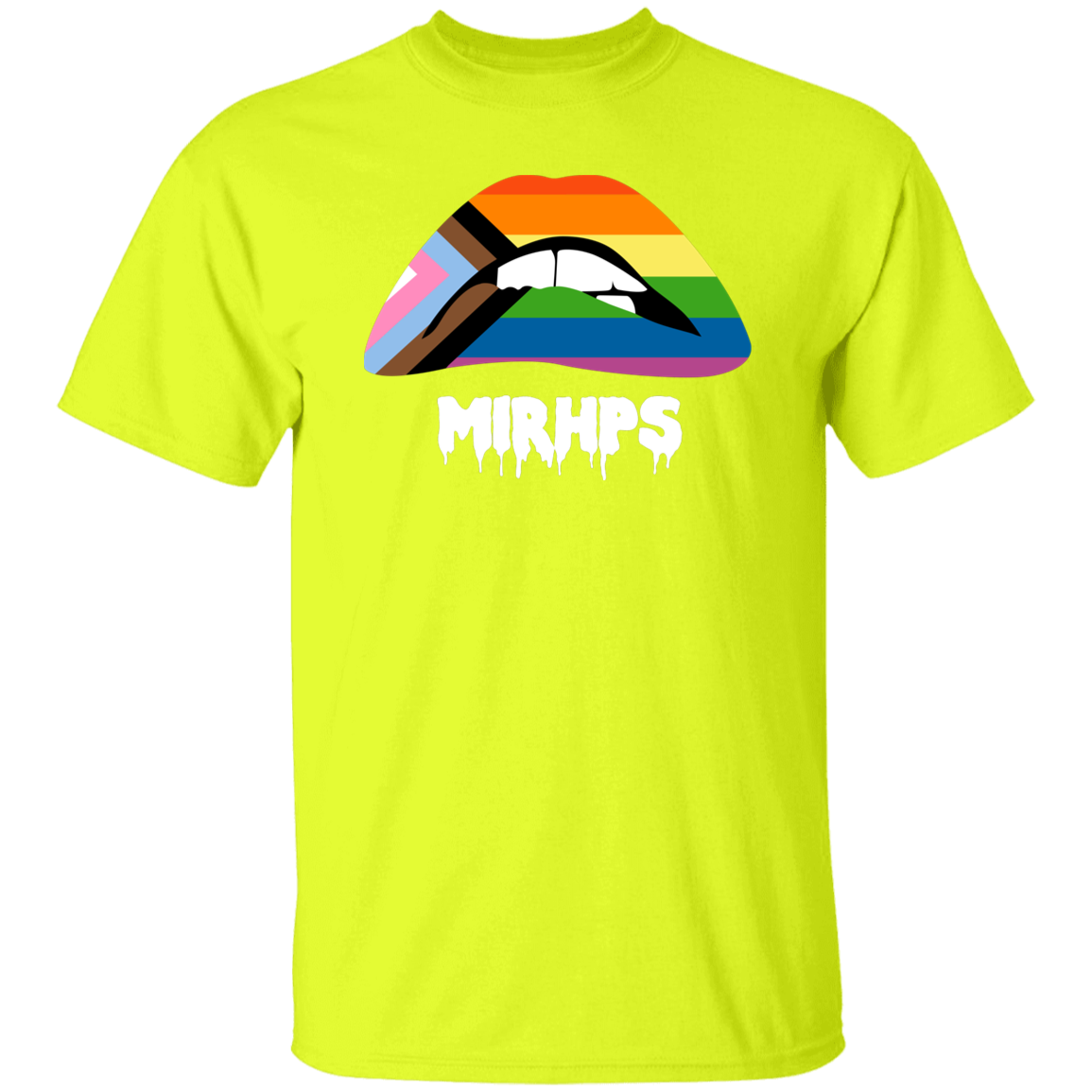 Lips Pride unisex tee white lettering MULTIPLE COLORS