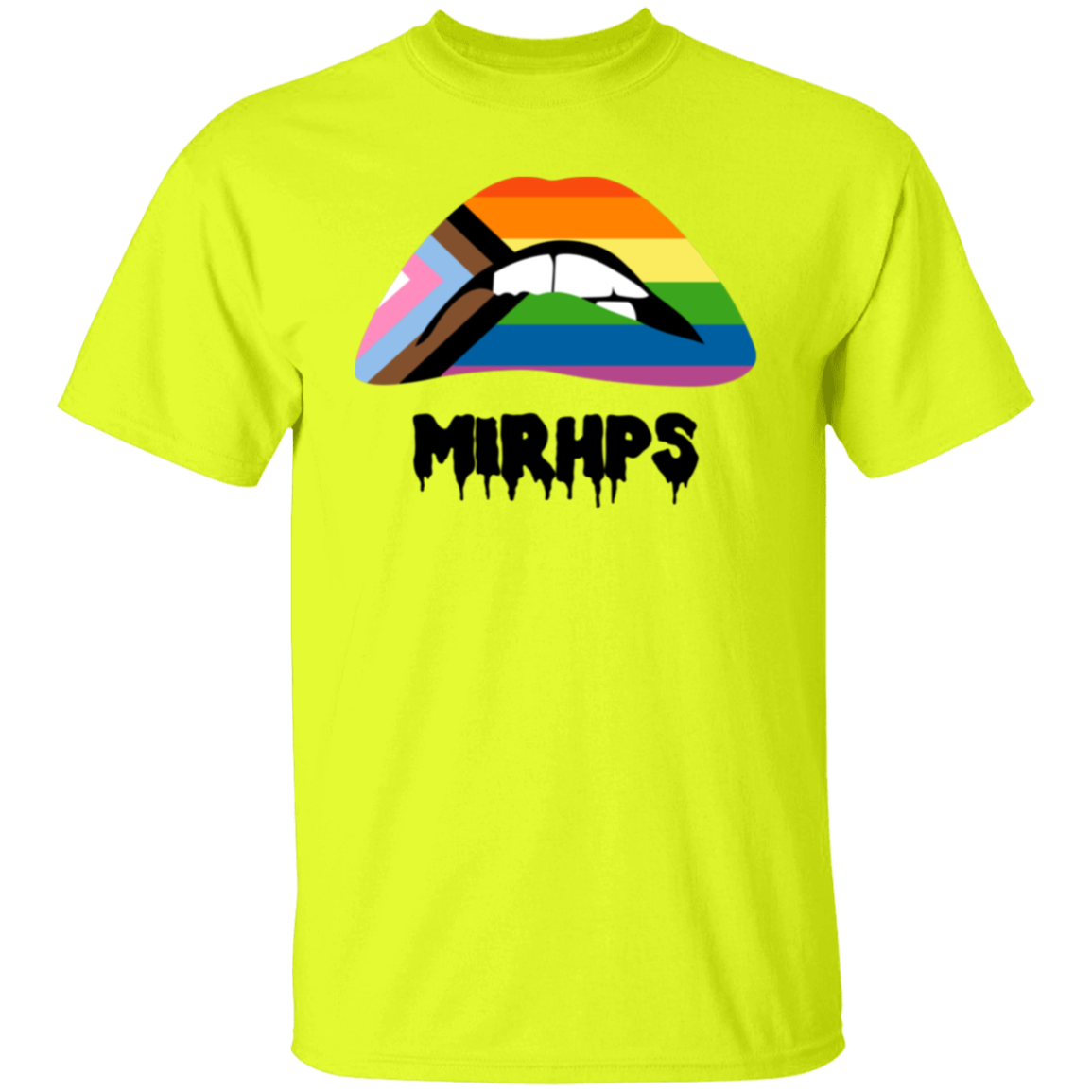 Lips Pride unisex tee black lettering MULTIPLE COLORS