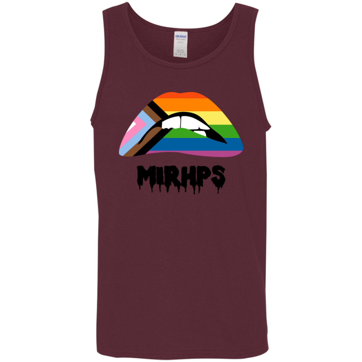 Pride Lips unisex tank black lettering MULTIPLE COLORS