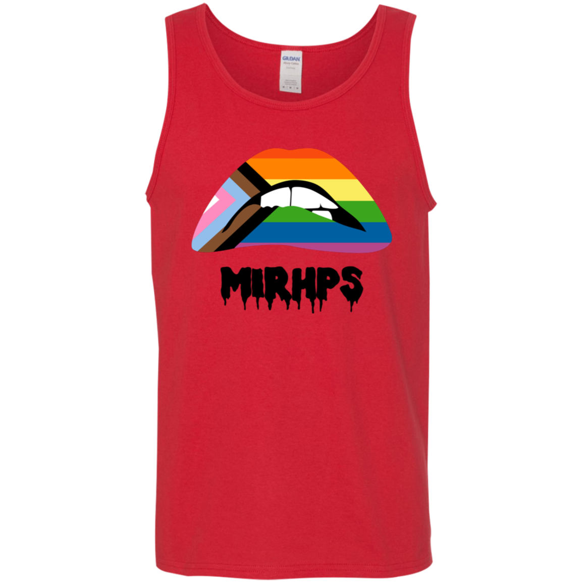 Pride Lips unisex tank black lettering MULTIPLE COLORS
