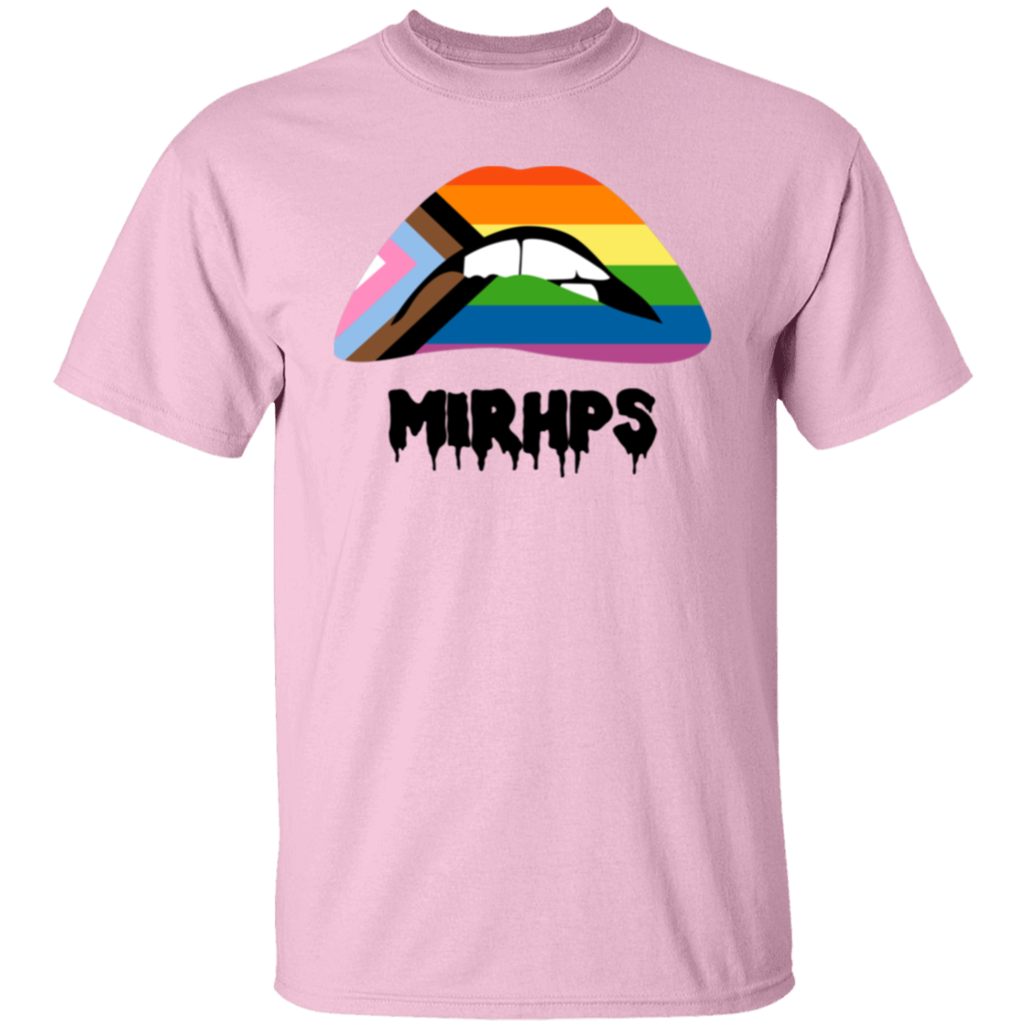 Lips Pride unisex tee black lettering MULTIPLE COLORS