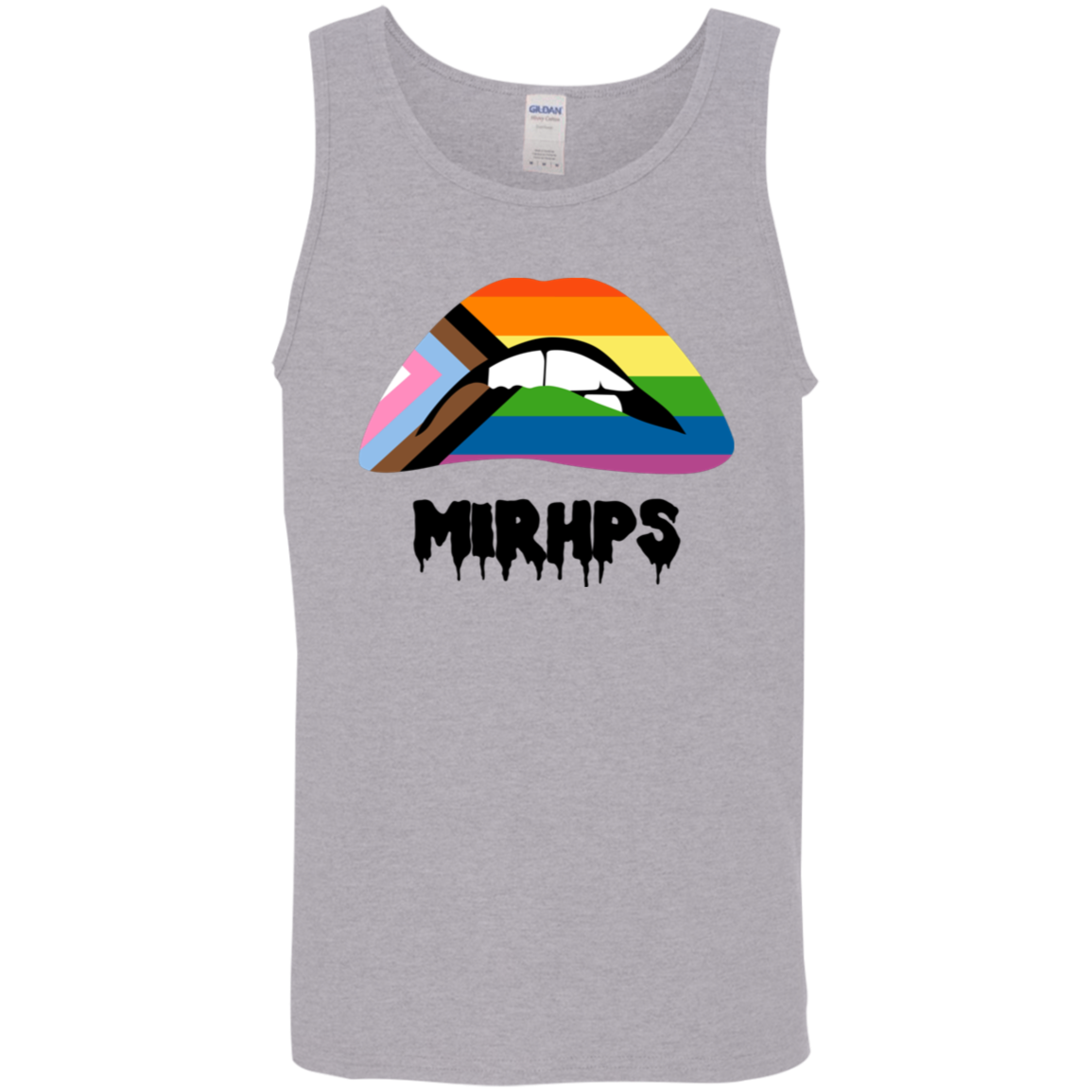 Pride Lips unisex tank black lettering MULTIPLE COLORS