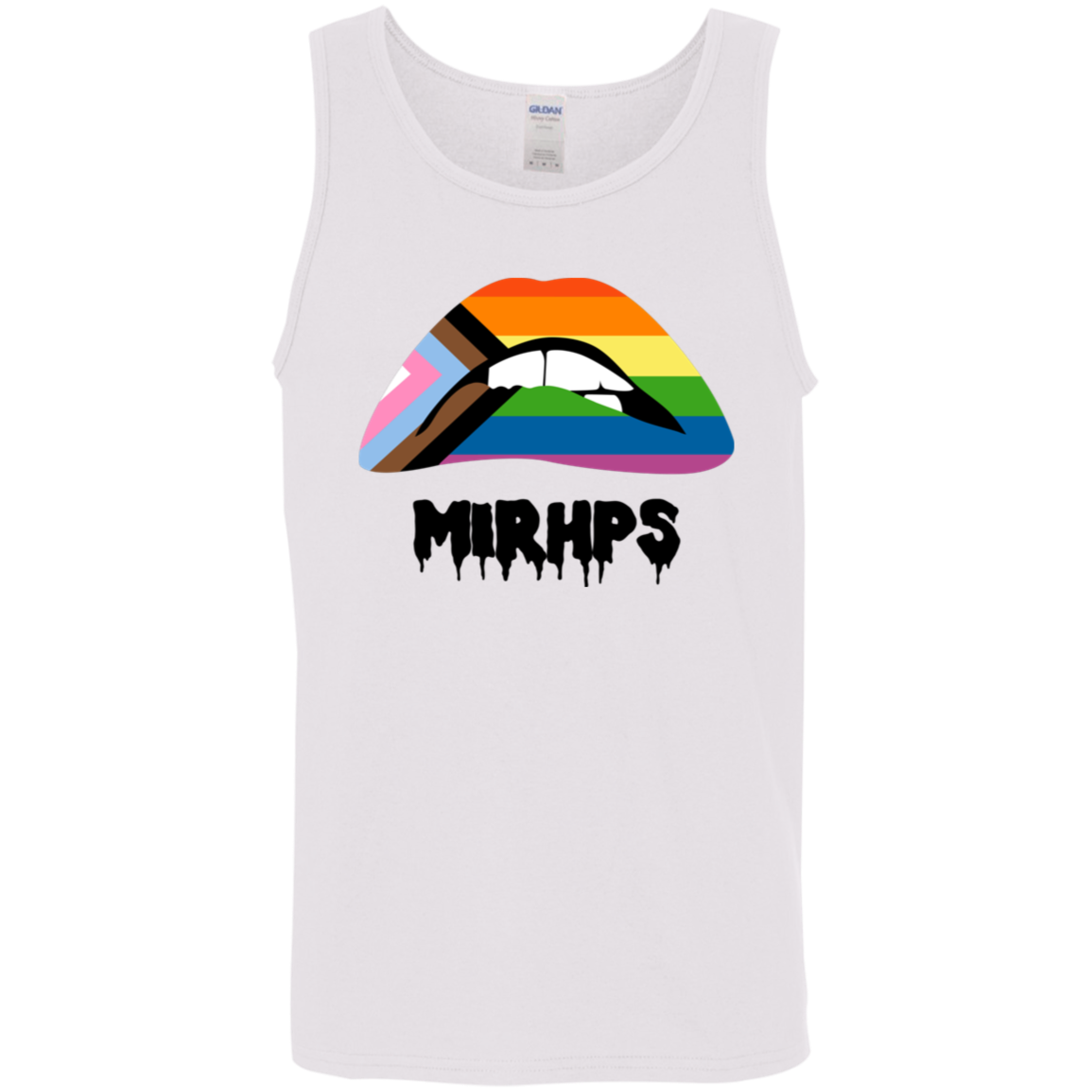 Pride Lips unisex tank black lettering MULTIPLE COLORS