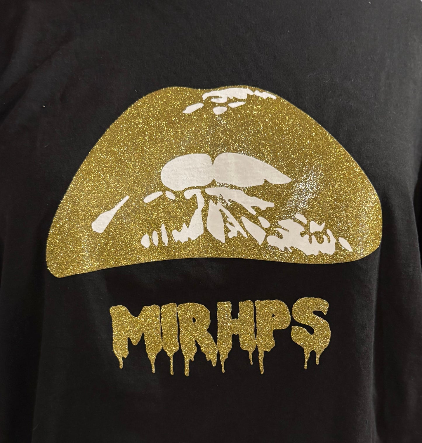 Gold glitter t shirt