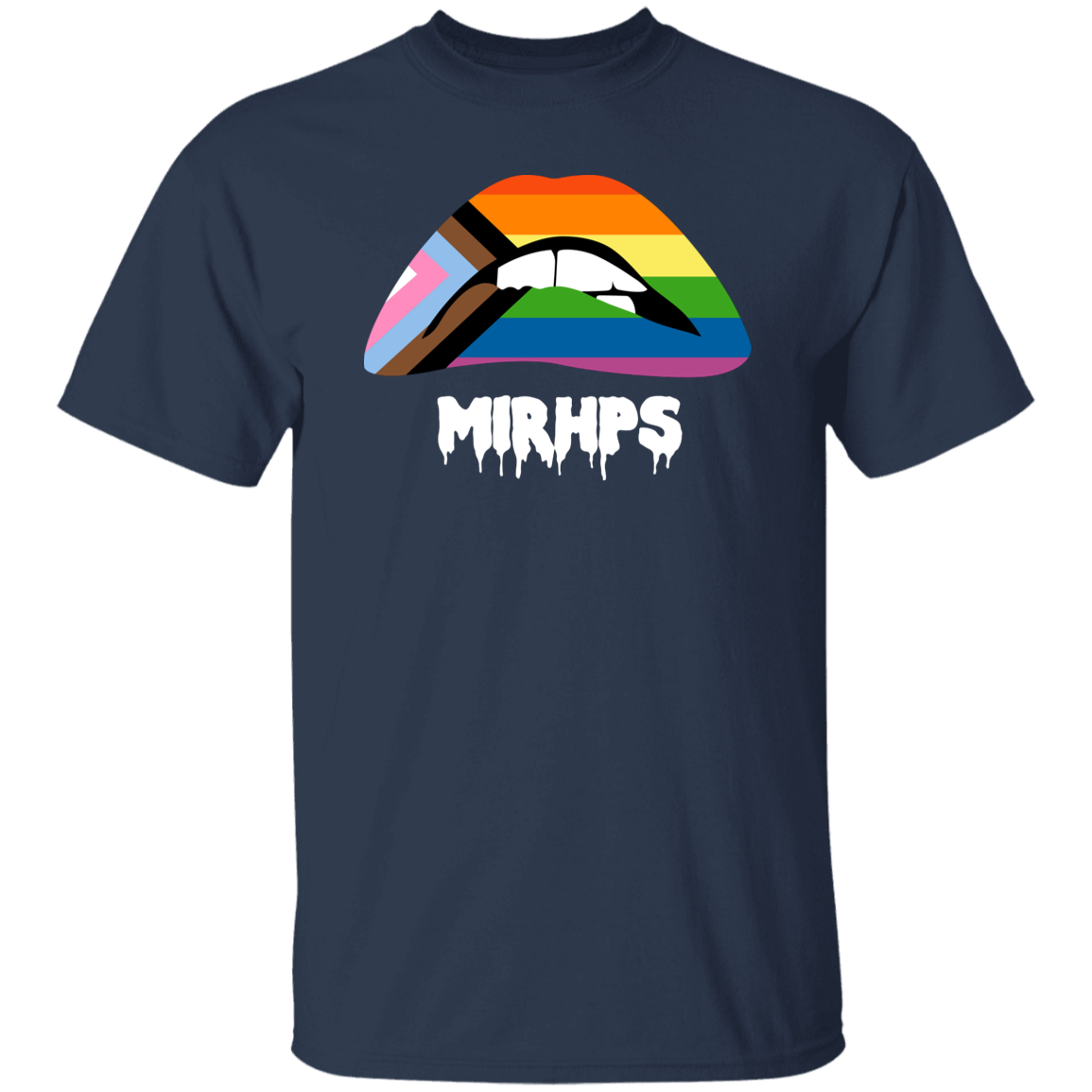 Lips Pride unisex tee white lettering MULTIPLE COLORS