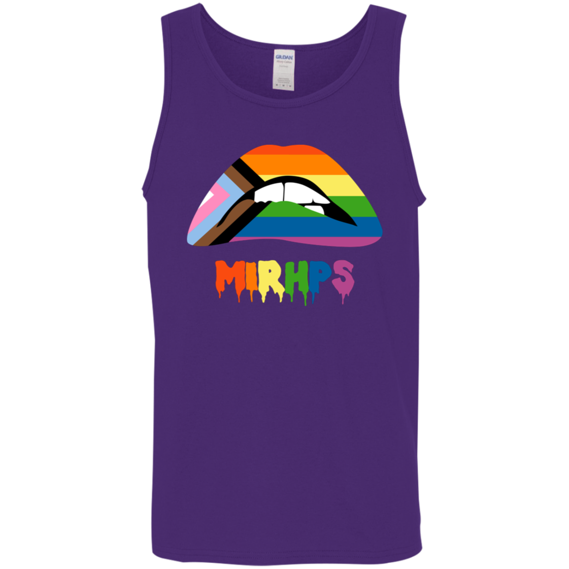 Pride Lips unisex tank rnbw lettering MULTIPLE COLORS