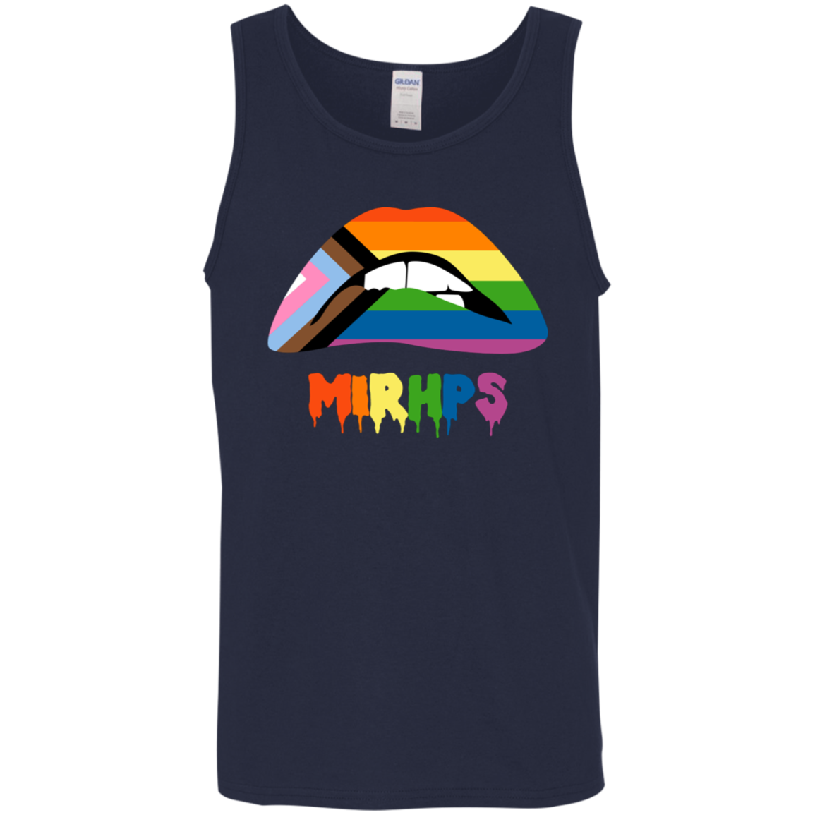 Pride Lips unisex tank rnbw lettering MULTIPLE COLORS