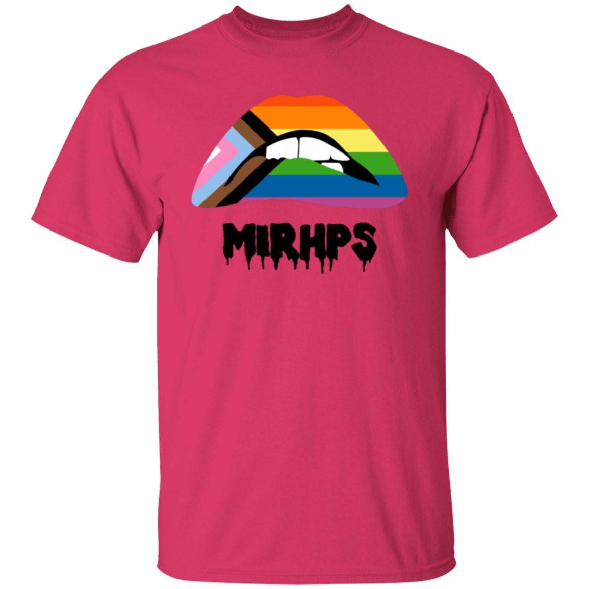 Lips Pride unisex tee black lettering MULTIPLE COLORS