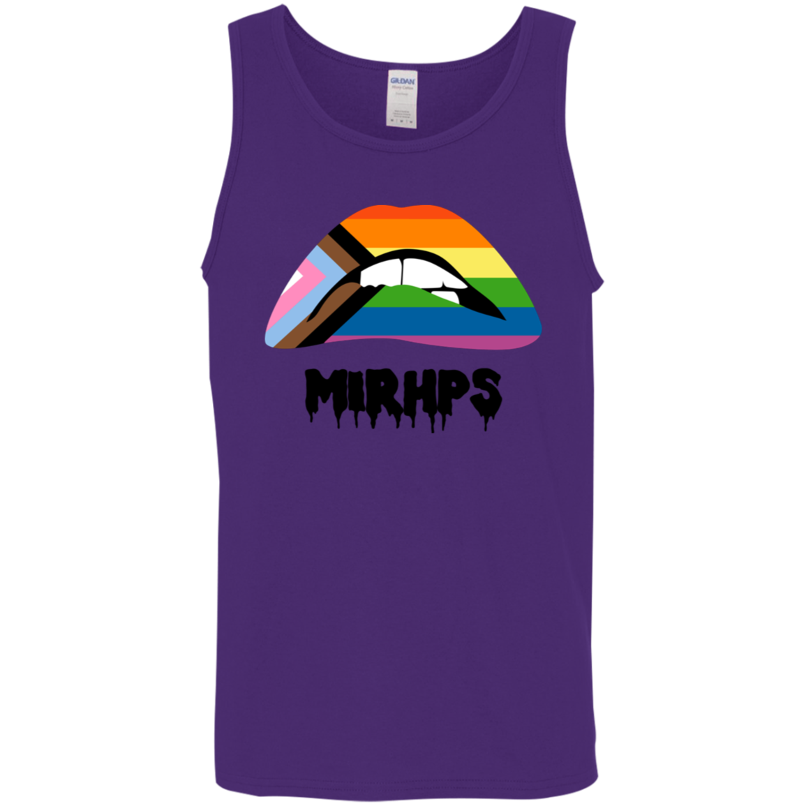 Pride Lips unisex tank black lettering MULTIPLE COLORS