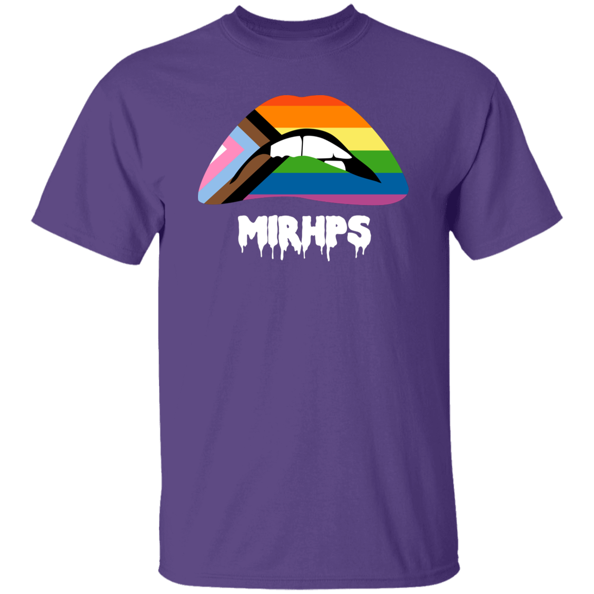 Lips Pride unisex tee white lettering MULTIPLE COLORS
