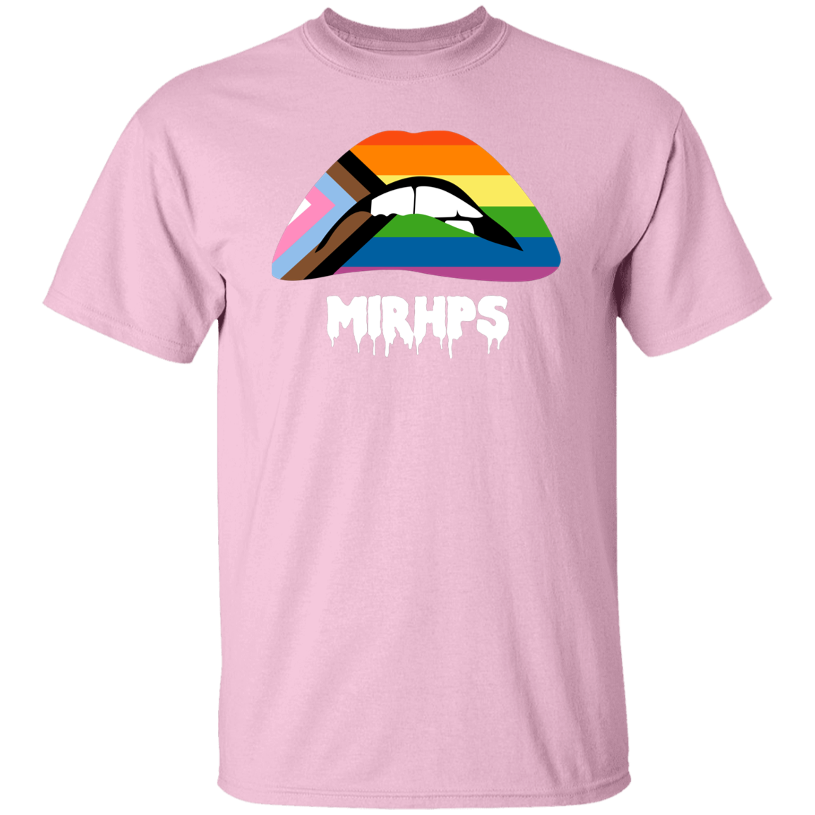 Lips Pride unisex tee white lettering MULTIPLE COLORS