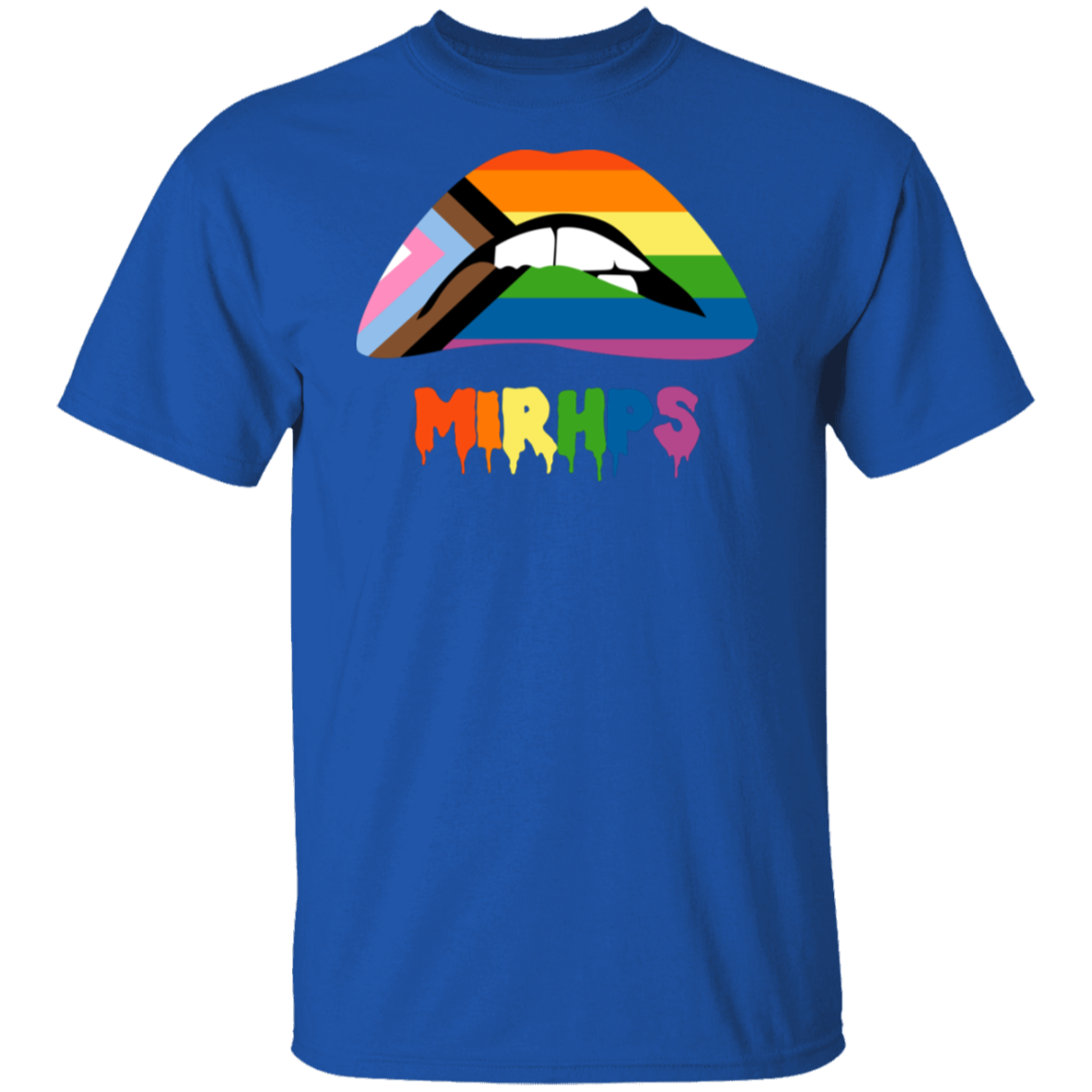 Lips Pride unisex tee rnbw lettering MULTIPLE COLORS