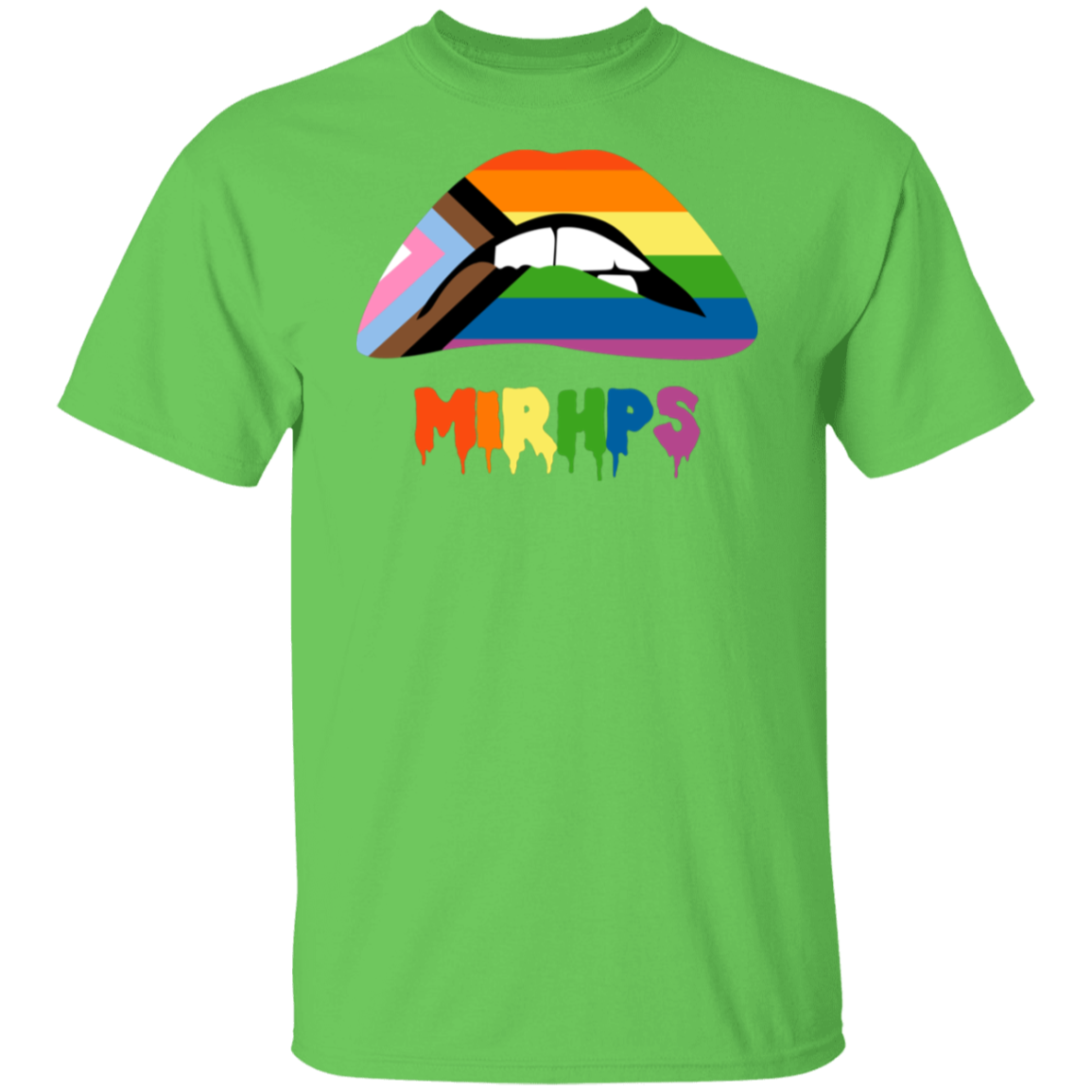 Lips Pride unisex tee rnbw lettering MULTIPLE COLORS