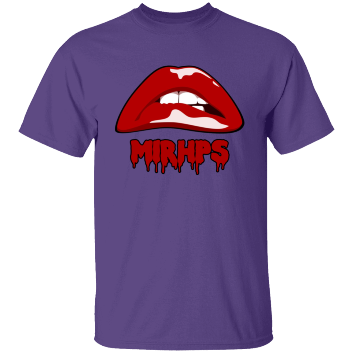 Let There Be Lips unisex tee-red with red lettering-multiple colors