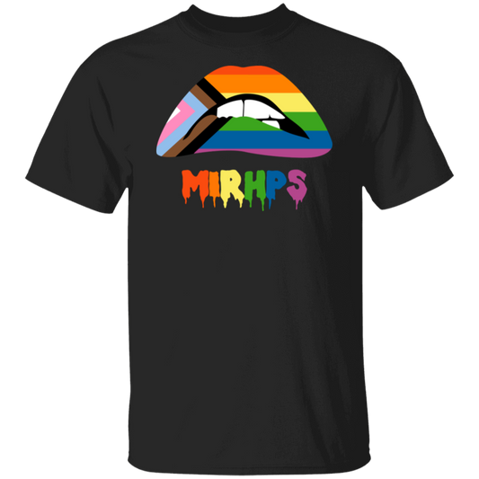 Lips Pride unisex tee rnbw lettering MULTIPLE COLORS