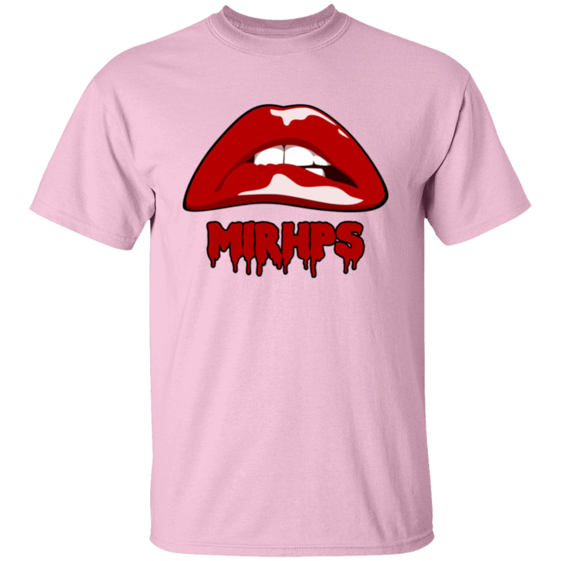 Let There Be Lips unisex tee-red with red lettering-multiple colors