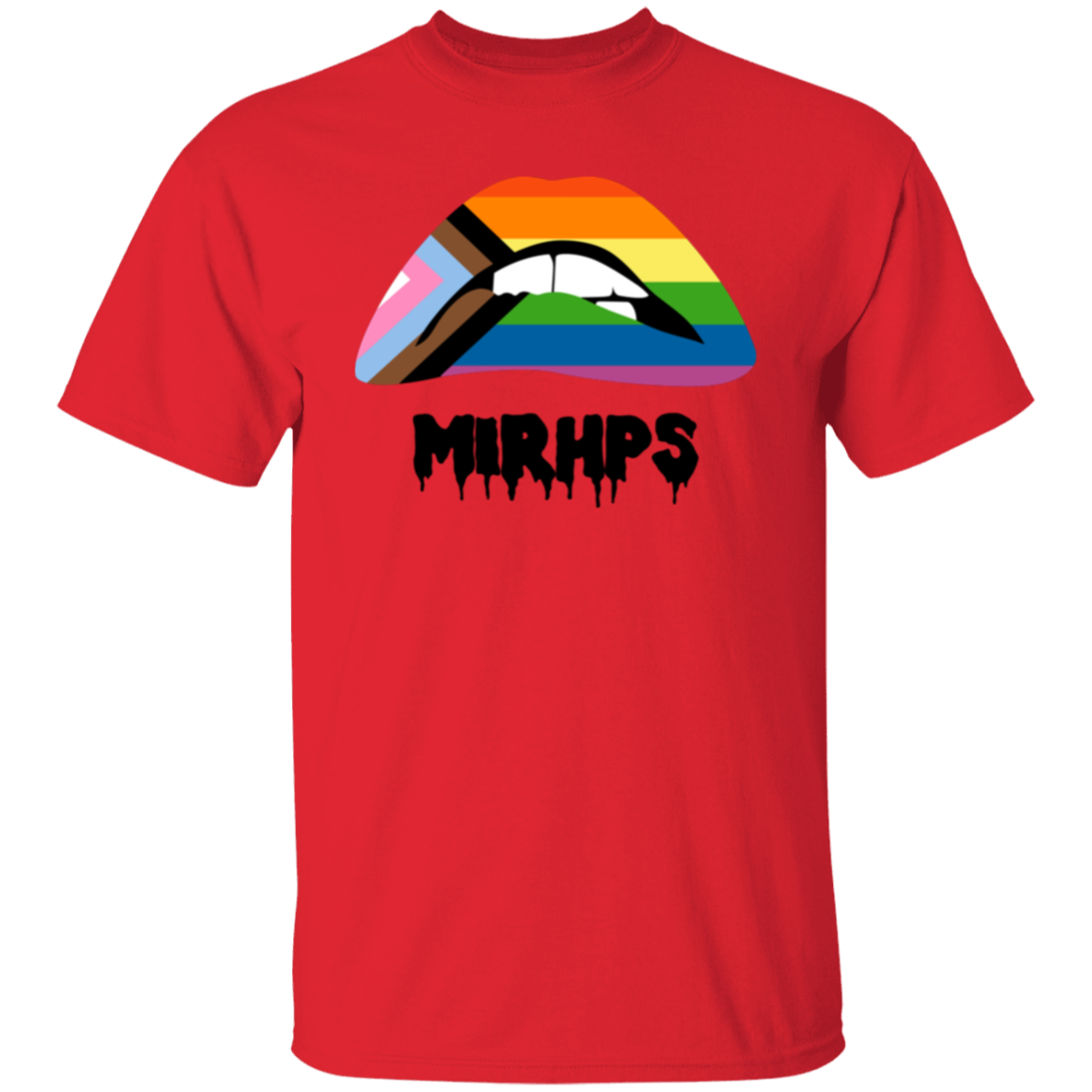 Lips Pride unisex tee black lettering MULTIPLE COLORS