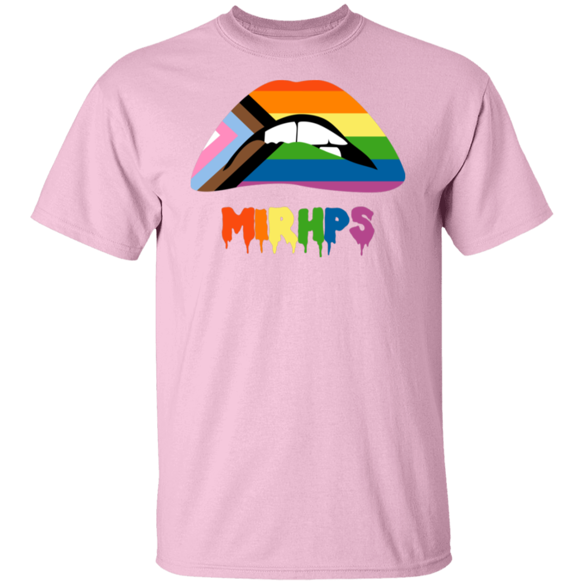 Lips Pride unisex tee rnbw lettering MULTIPLE COLORS