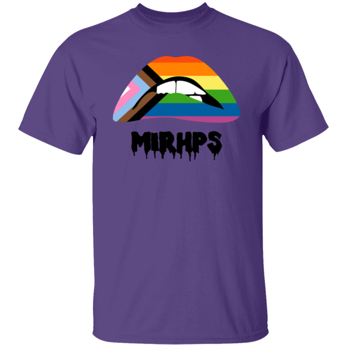 Lips Pride unisex tee black lettering MULTIPLE COLORS