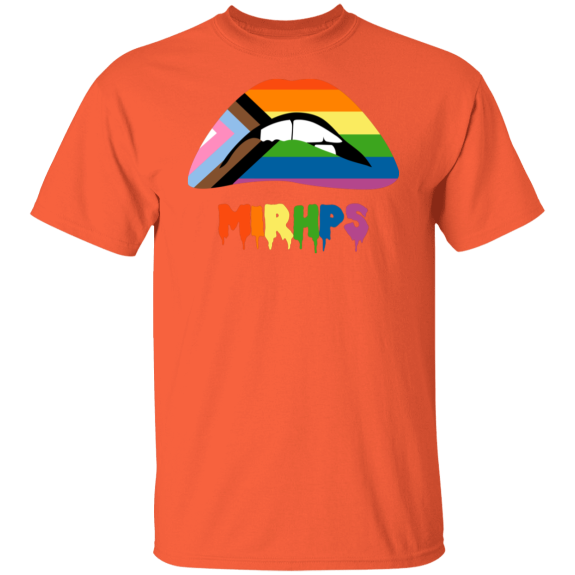 Lips Pride unisex tee rnbw lettering MULTIPLE COLORS