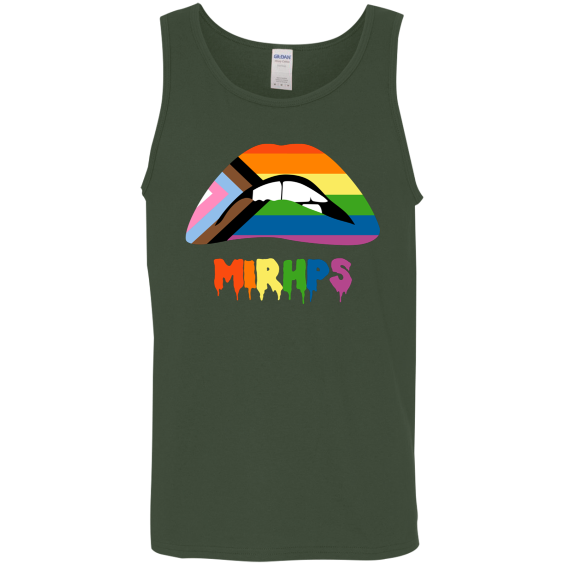 Pride Lips unisex tank rnbw lettering MULTIPLE COLORS