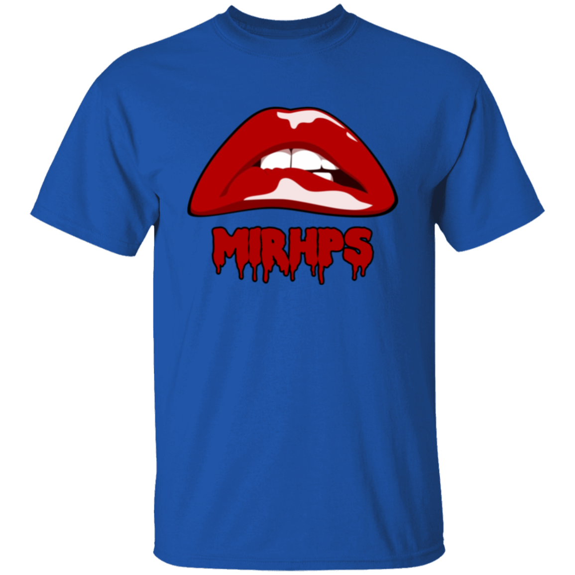 Let There Be Lips unisex tee-red with red lettering-multiple colors