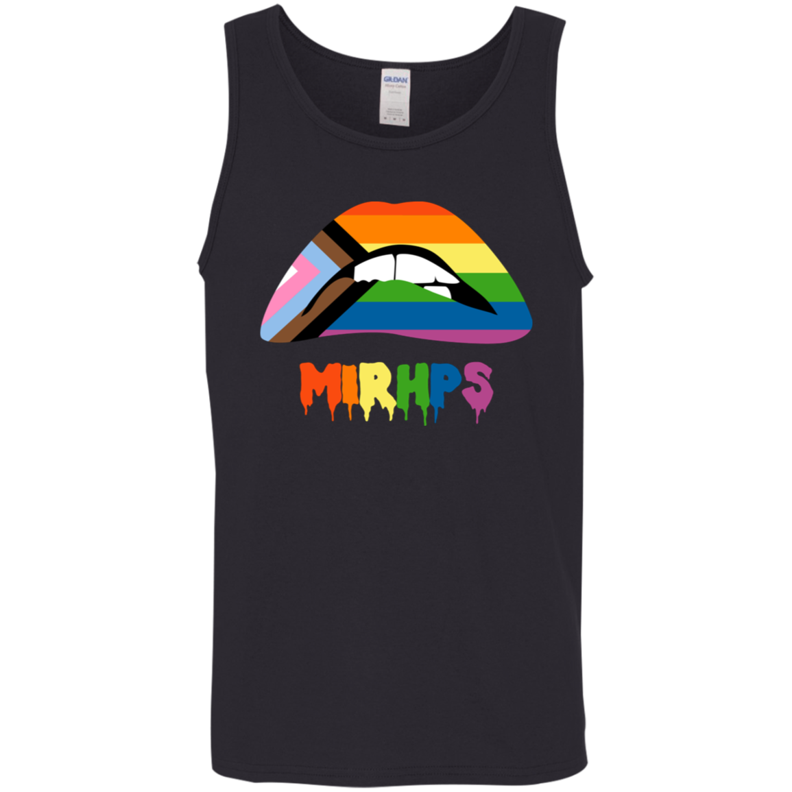 Pride Lips unisex tank rnbw lettering MULTIPLE COLORS