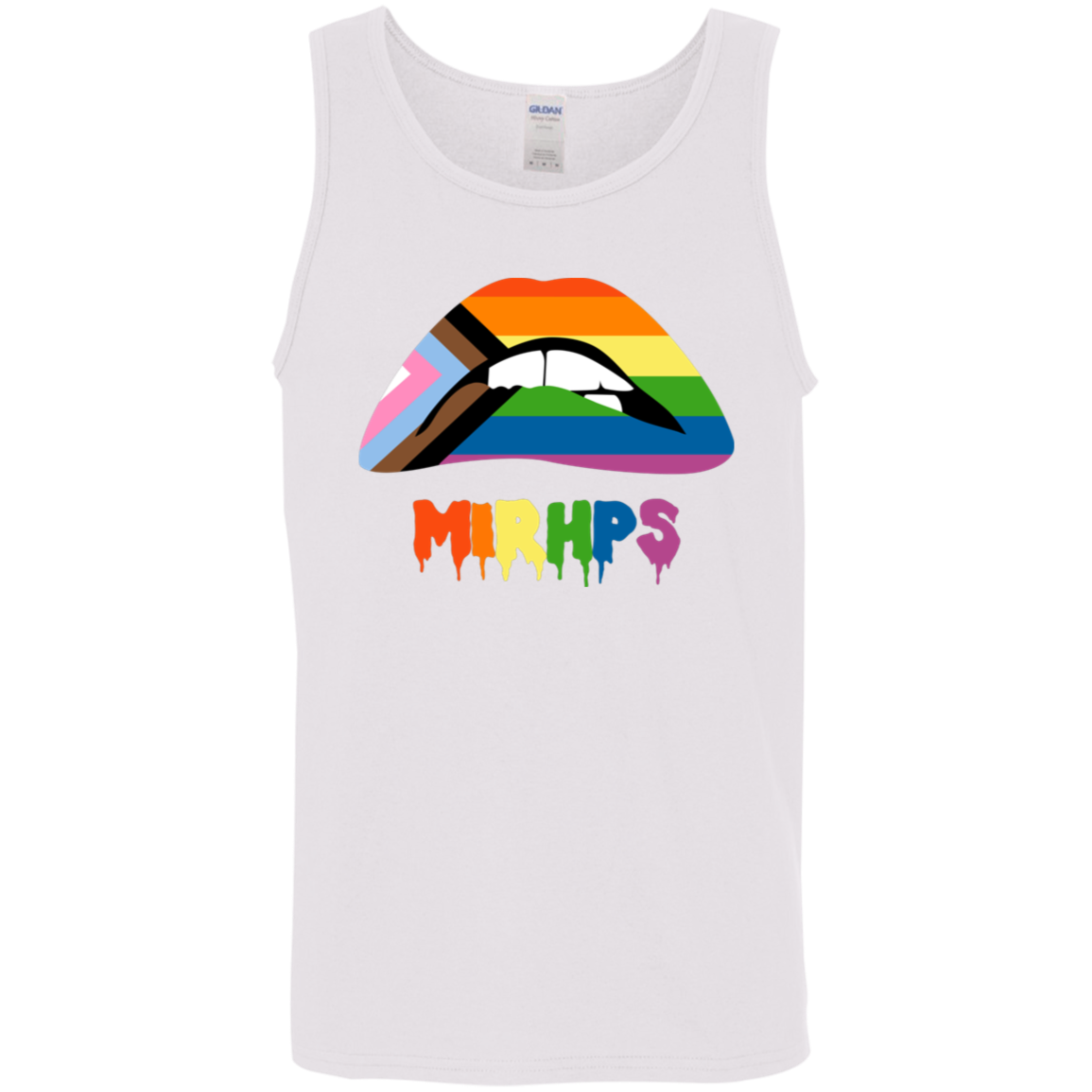 Pride Lips unisex tank rnbw lettering MULTIPLE COLORS