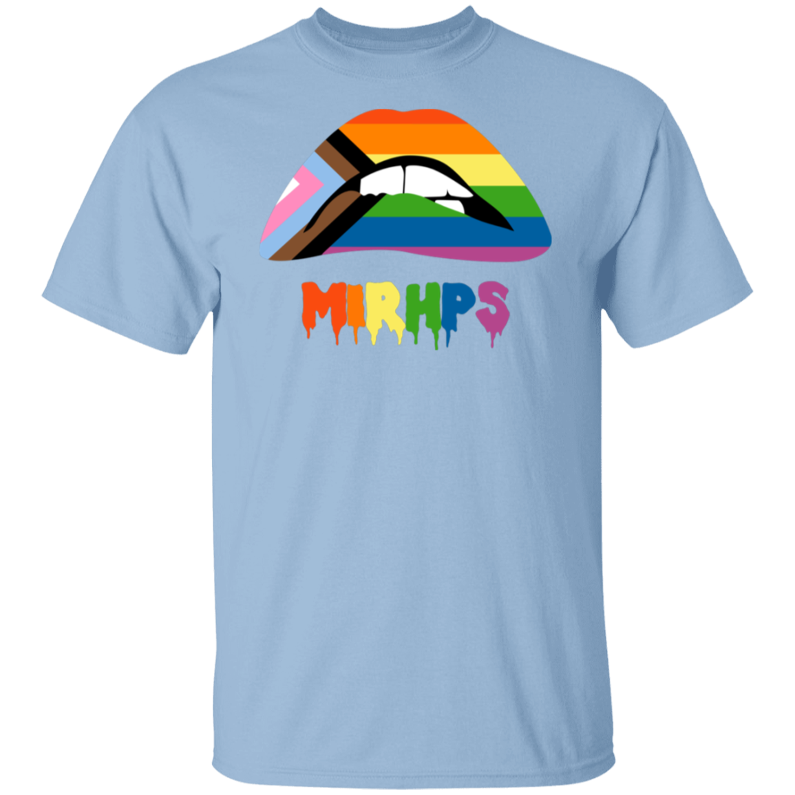 Lips Pride unisex tee rnbw lettering MULTIPLE COLORS