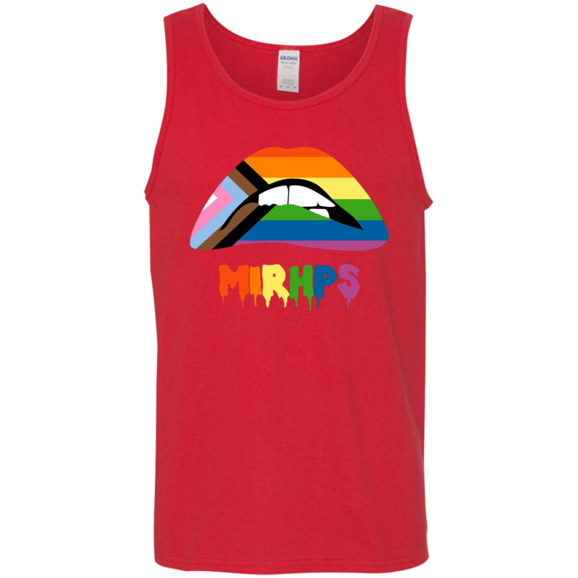 Pride Lips unisex tank rnbw lettering MULTIPLE COLORS