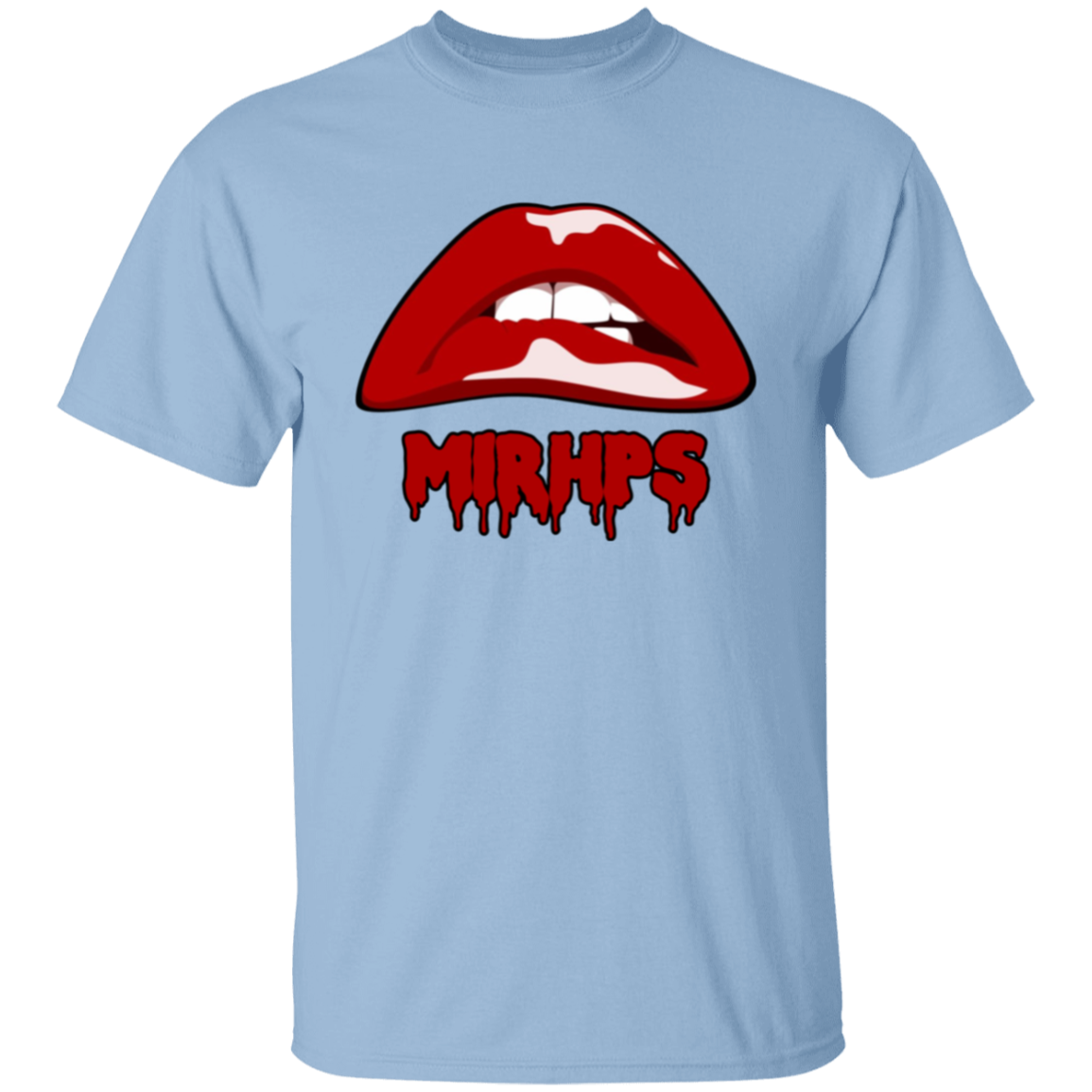 Let There Be Lips unisex tee-red with red lettering-multiple colors