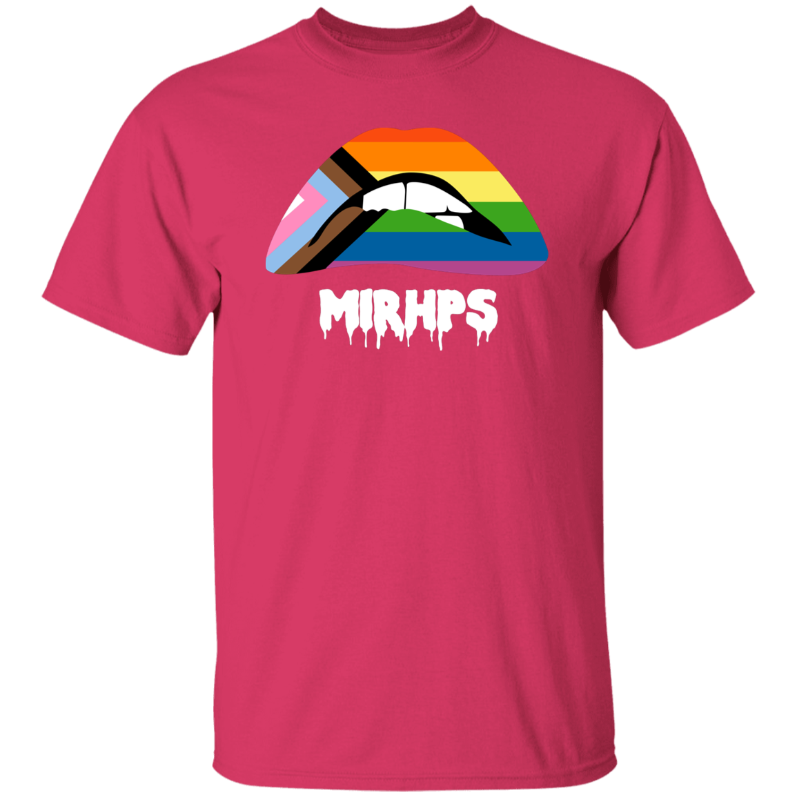 Lips Pride unisex tee white lettering MULTIPLE COLORS