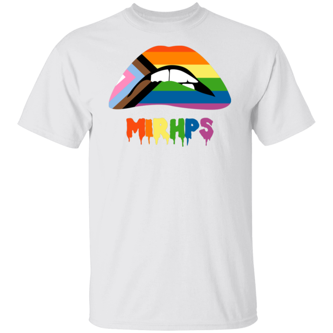 Lips Pride unisex tee rnbw lettering MULTIPLE COLORS